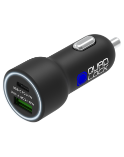 Chargeur allume-cigare QUAD LOCK double USB (C+A) 48W