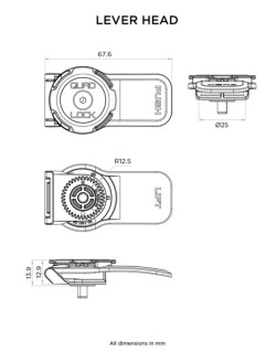 Support QUAD LOCK 360 tête seule avec levier