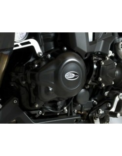 Couvre-carter gauche R&G RACING noir Triumph Tiger 1200 Explorer