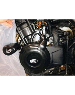 Couvre-carter gauche R&G RACING noir Honda CBR400/500