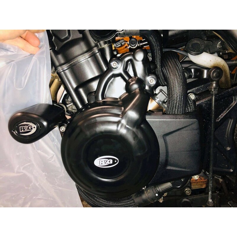 Couvre-carter gauche R&G RACING noir Honda CBR400/500 Couvre-carter gauche R&G RACING noir Honda CBR400/500