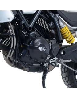 Couvre carter R&G RACING droit (embrayage mécanique) noir Ducati Scrambler 1100