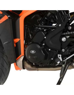 Couvre-carter gauche (embrayage) R&G RACING noir Husqvarna