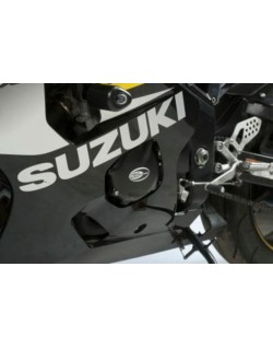Kit couvre-carter R&G RACING noir Suzuki GSX-R600 (2 pièces)