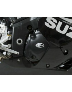 Kit couvre-carter R&G RACING noir Suzuki GSX-R600 (2 pièces)