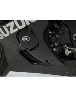 Kit couvre-carter R&G RACING noir Suzuki GSX-R600 (2 pièces)