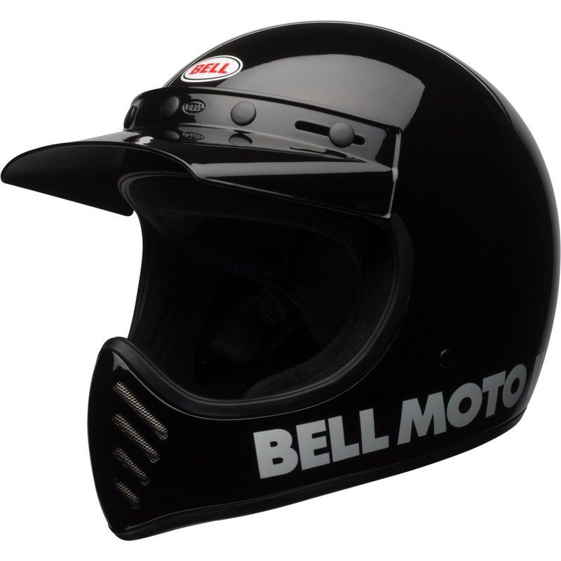 Casque BELL Moto-3 Classic - Noir brillant Casque BELL Moto-3 Classic - Noir brillant
