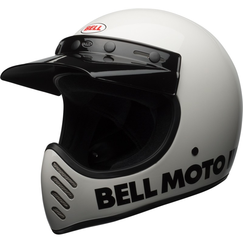 Casque BELL Moto-3 Classic - Blanc brillant Casque BELL Moto-3 Classic - Blanc brillant