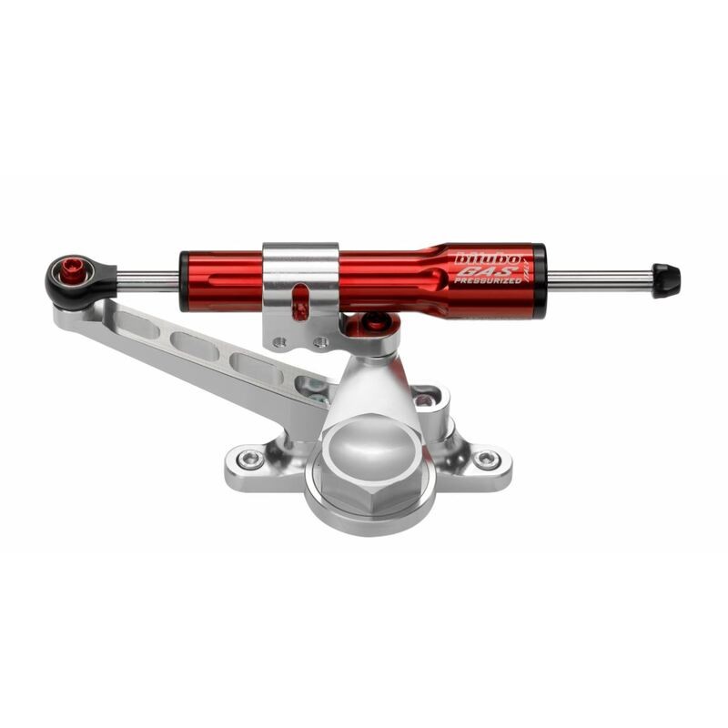 Kit amortisseur de direction BITUBO rouge position au-dessus du réservoir Honda CBR954RR Kit amortisseur de direction BITUBO rouge position au-dessus du réservoir Honda CBR954RR