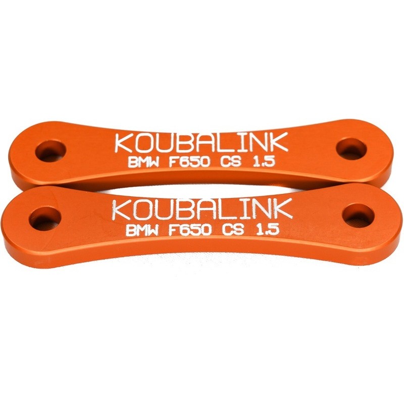 Kit de rabaissement de selle KOUBALINK (38.1 mm) orange - BMW F650CS Kit de rabaissement de selle KOUBALINK (38.1 mm) orange - BMW F650CS