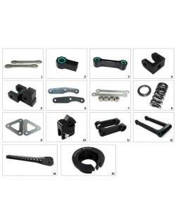 Kit de réhausse de selle TECNIUM construction 2 - Yamaha FZ6 Fazer/Fazer S2
