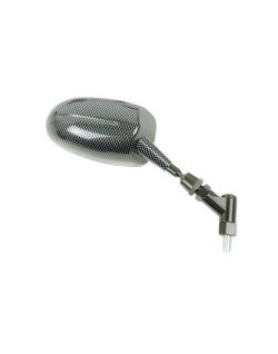 Rétroviseur ajustable V PARTS F1 ovale droit universel M10/125 - carbone