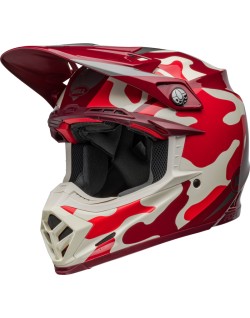Casque BELL Moto-9S Flex - Ferrandis Méchant Gloss Red/Silver