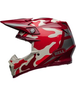 Casque BELL Moto-9S Flex - Ferrandis Méchant Gloss Red/Silver