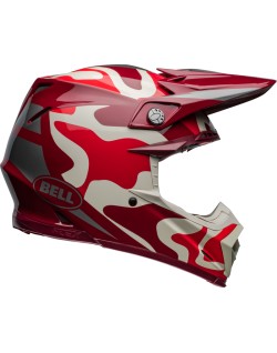Casque BELL Moto-9S Flex - Ferrandis Méchant Gloss Red/Silver