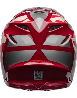 Casque BELL Moto-9S Flex - Ferrandis Méchant Gloss Red/Silver