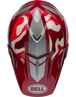 Casque BELL Moto-9S Flex - Ferrandis Méchant Gloss Red/Silver