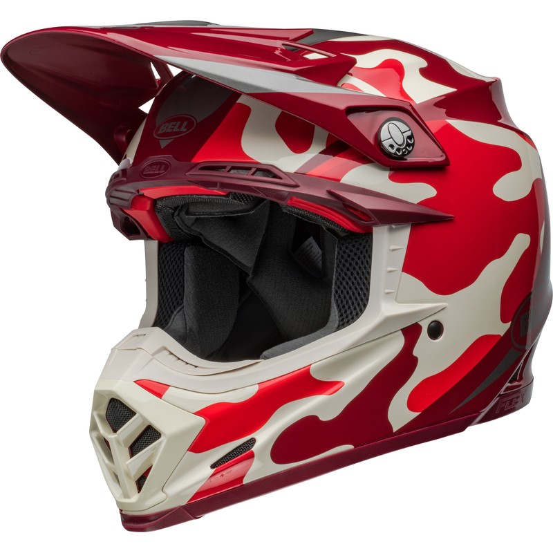 Casque BELL Moto-9S Flex - Ferrandis Méchant Gloss Red/Silver Casque BELL Moto-9S Flex - Ferrandis Méchant Gloss Red/Silver