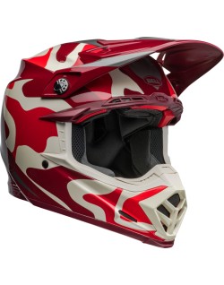 Casque BELL Moto-9S Flex - Ferrandis Méchant Gloss Red/Silver