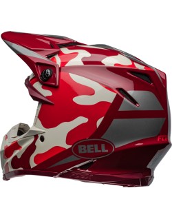 Casque BELL Moto-9S Flex - Ferrandis Méchant Gloss Red/Silver