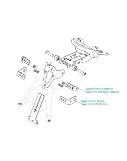 Kit support de plaque réglable LIGHTECH - Triumph Trident 660