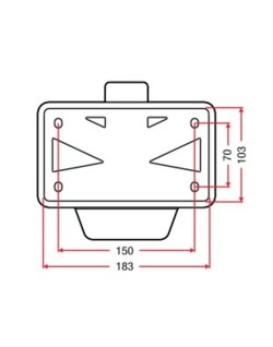 Support de plaque d'immatriculation 30° RACETECH avec lumière LED