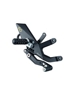 Commandes reculées fixes LIGHTECH sélection standard et inversée noir BMW S1000RR