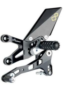 Commandes reculées réglables/repliables LIGHTECH sélection inversée noir Aprilia RSV4