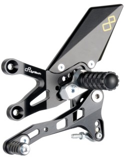 Commandes reculées fixes LIGHTECH sélection inversée noir Aprilia RSV4