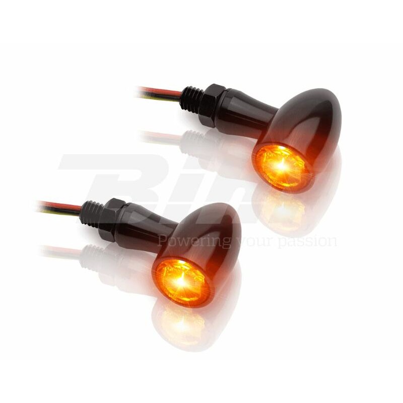 Clignotants LED V-PARTS 12V alu noir Clignotants LED V-PARTS 12V alu noir