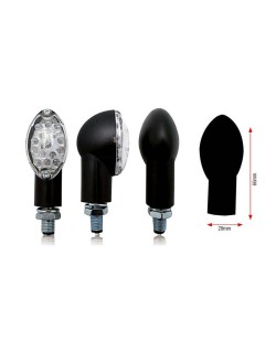 Clignotants BIHR Oval LED noir universel