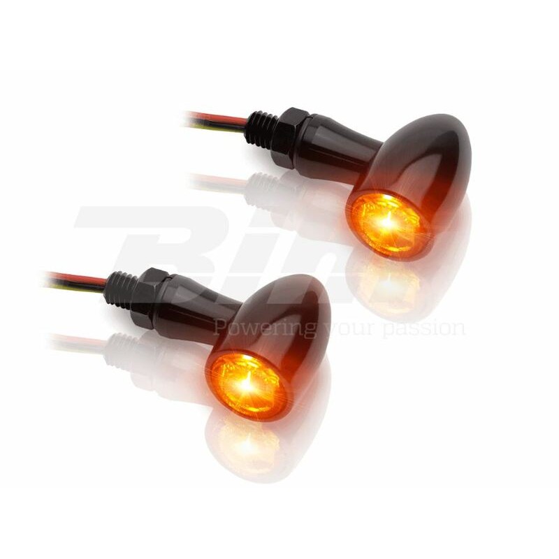 Clignotants LED V-PARTS 12V alu noir Clignotants LED V-PARTS 12V alu noir