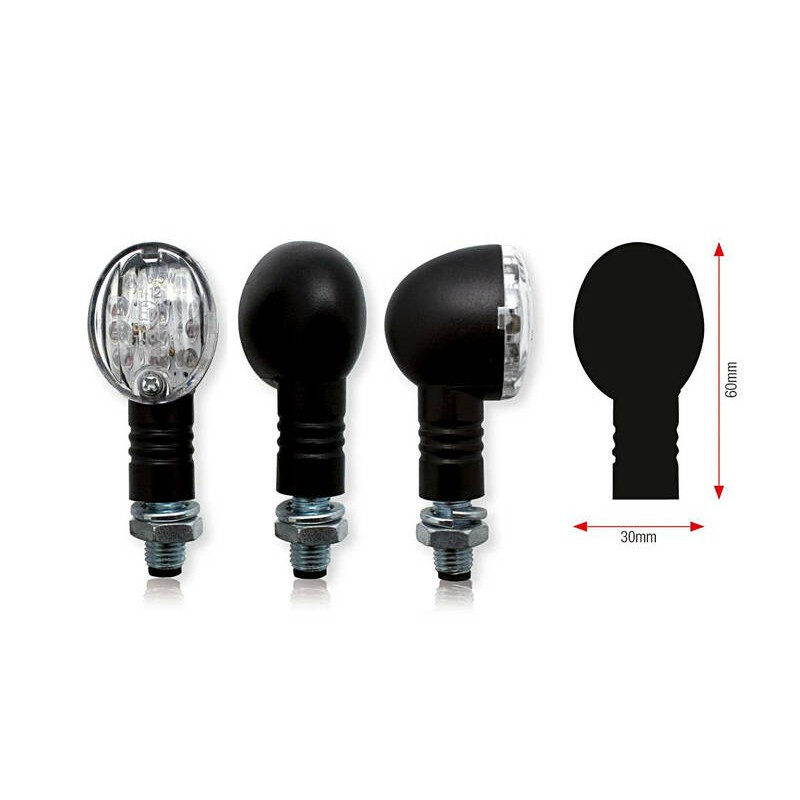 Clignotants BIHR Bullet LED noir universel Clignotants BIHR Bullet LED noir universel