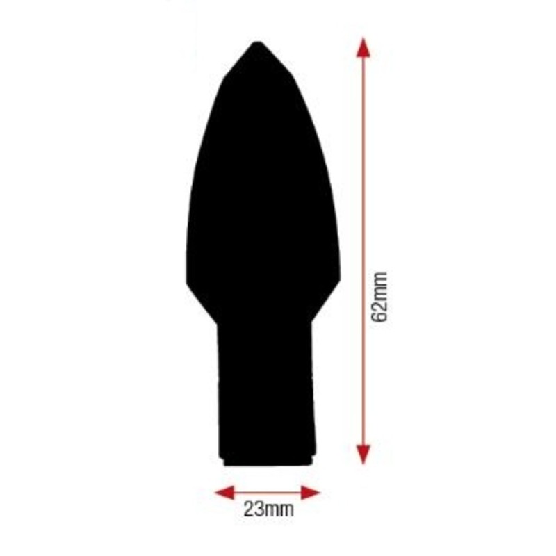 Clignotants V PARTS Spear LED noir universel Clignotants V PARTS Spear LED noir universel