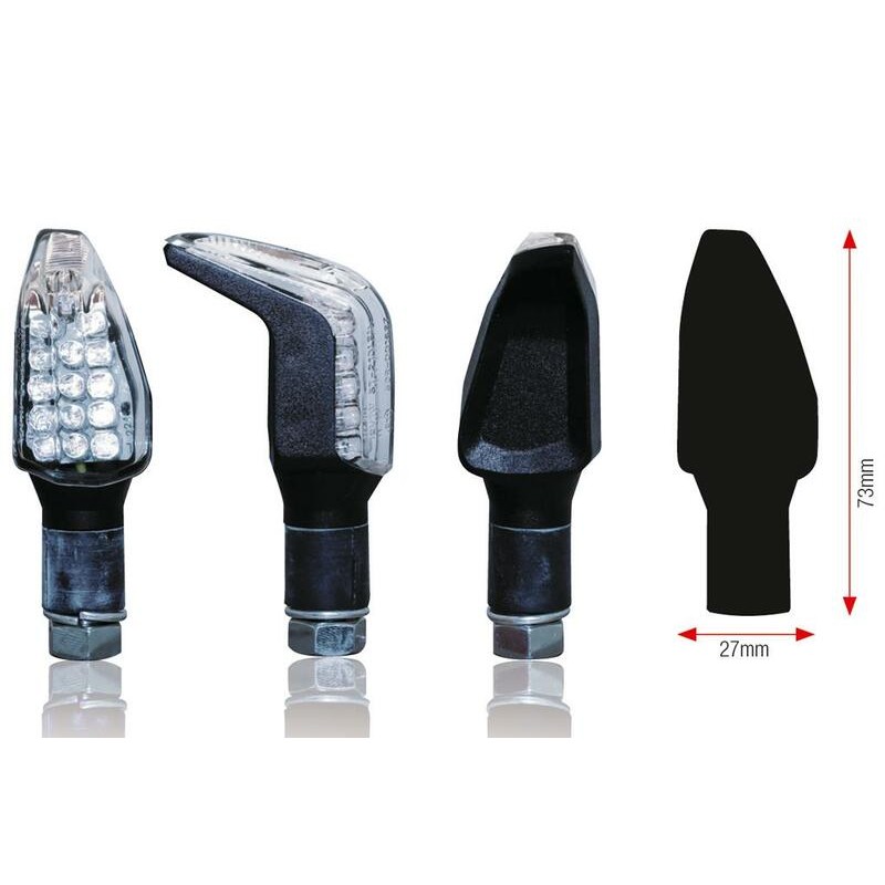 Clignotants BIHR Boomerang LED noir universel Clignotants BIHR Boomerang LED noir universel