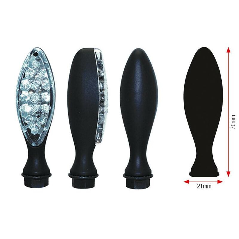 Clignotants BIHR Elipse LED métal noir universel Clignotants BIHR Elipse LED métal noir universel