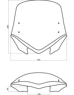 Bulle MRA V-Flow Naked Bikes VFSZ avec spoiler