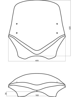 Bulle MRA V-Flow Naked Bikes VFSC avec spoiler