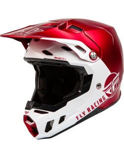 Casque FLY RACING Formula CC Centrum - rouge Metallic/blanc